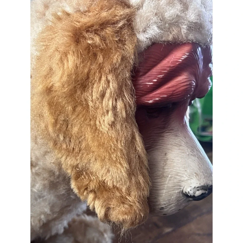 Novelty MY Toy Vintage Plush Rubber Face Basset Hound Dog,  Rushton Realistic